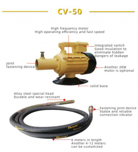 CV-50/70 1.5 kW/2.0 kW magetsi konkire vibrator