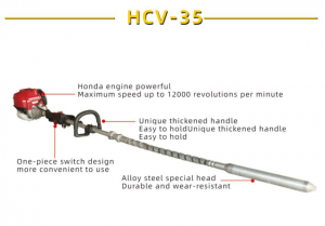 HCV-35 Honda GX-35 ਮੋਢੇ ਪਿੱਛੇ ਗੈਸੋਲੀਨ ਵਾਈਬ੍ਰੇਟਿੰਗ ਪੋਕਰ