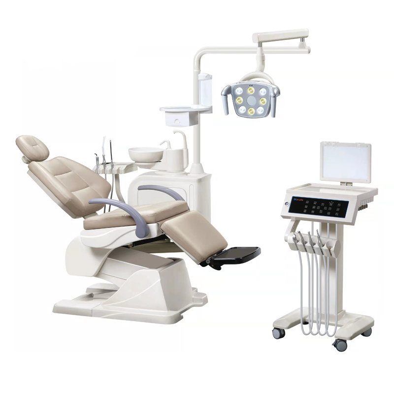 Tvornička veleprodaja DC08 Tri-fold kožna stomatološka stolica za sveobuhvatnu oralnu terapiju