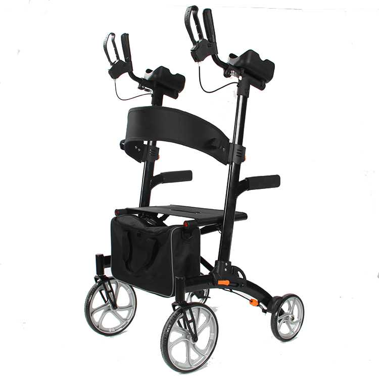 Трговија на големо RT-001 Пешачка количка за рехабилитација на преклопна алуминиумска легура за постари лица со потпирач за раце