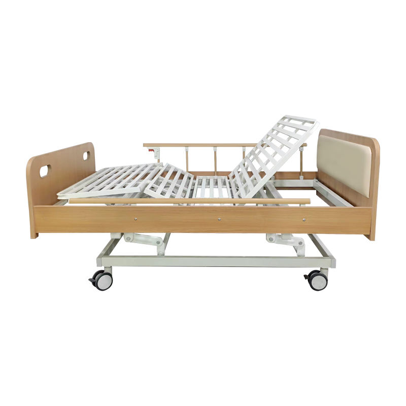 DB-017 3 Fungsi Kayu Ngarep Electric Care Bed kanggo dipatèni lan tuwa Nursing