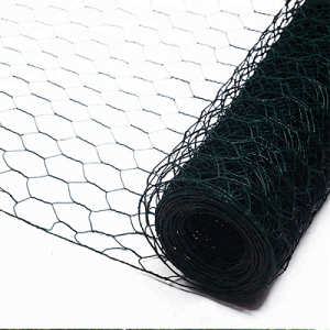 black hexagonal wire mesh