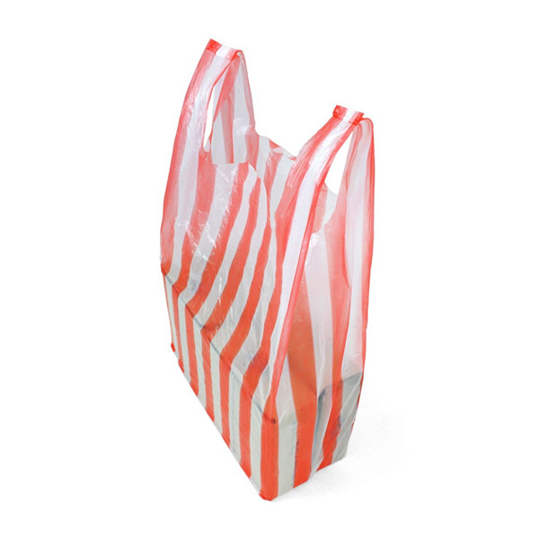 China HDPE Striped Carrier Bag / T-Shirt Bag / Packing Bag Blue/White  Stripe T-Shirt Bag Candy Strip with best quality and price Manufacture and  Factory
