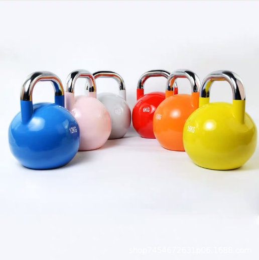 wholesale commercial grade coloured cast iron competition kettlebell