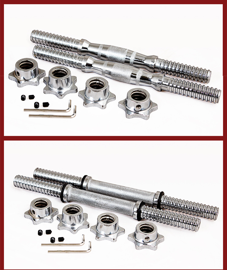 4.High quality with low price chrome knurl handle dumbbell bar accessories