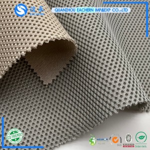 wholesale double layer knitted air mesh polyester bag fabric 3d spacer sandwich air mesh fabric for caps