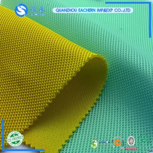 Custom Sandwich Mesh Fabric Space Polyester 3D Air Mesh Fabric For Caps Chairs