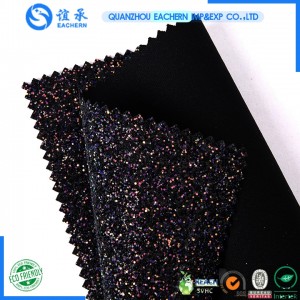 all type glitter fabric glitter pu supplier in china