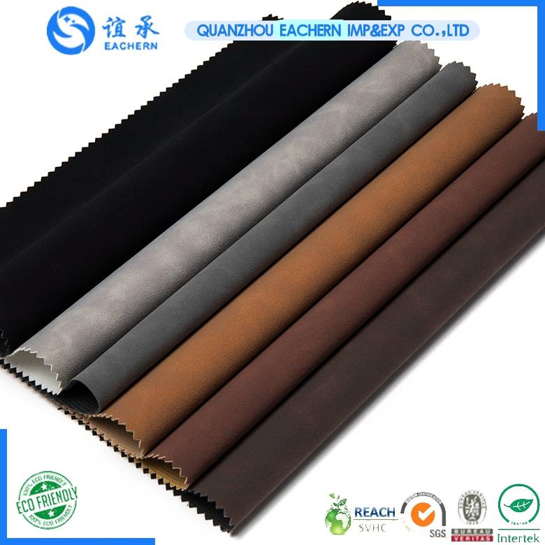 High Quality 1.0 Mm Thick Suede Yangbuck Pu Artifical Leather For Shoes Featured Image