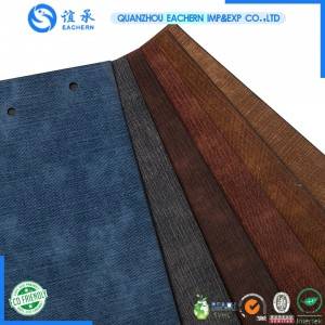 embossing color change  pu leather for labels