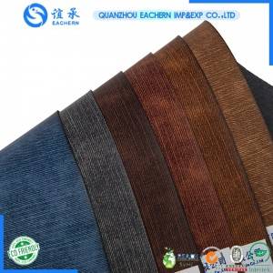 embossing color change  pu leather for labels