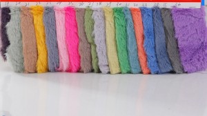 Rainbow Color Tie Dyed Faux Fur Fabric Iridescence Fur Faux Rabbit Fur Long Pile Plush Fabric for coat