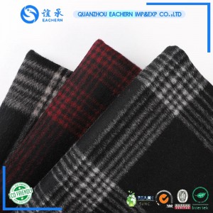 Scottish red plaid stripe elastane tweed polyester wool woollen blend winter fabric for coat pants dresses kilt tartan bag