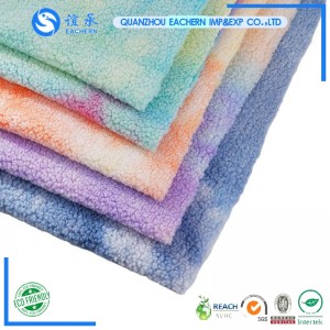 EACHERN Customs thickened pellet coral polyester rainbow teddy flannel sherpa fleece fabric