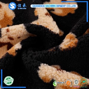 100% polyester manufacture plain dyed bear sherpa baby flannel fleece fabric cotton Sherpa fabric