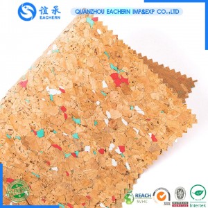 Factory Cheap Price Custom Eco-Friendly Cork Artificial Synthetic Faux PU Leather for Chair /Upholstery Covers-Chary