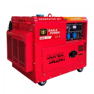 „Eaglepower“ aukštos kokybės 7KW 7KVA 100% vario generatorius nešiojamas itin tylus dyzelinis generatorius