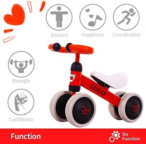 Baby Balance Bike, Ride on Scooter, Mini Bike, Bicycle for Children Riding Toy Balance Baby Walker Push Car Walking Buddy Bike for Baby Kid Toddler Indoor Outdoor Activities (red)