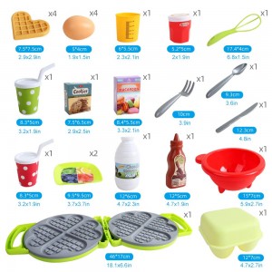 BeebeeRun Pretend Play Kitchen Set,Play Food Toys, New Sprouts Waffle Time Variety Toys Gift for Kid ,Toddlers Pretend Food Playset Children Toy Food Set