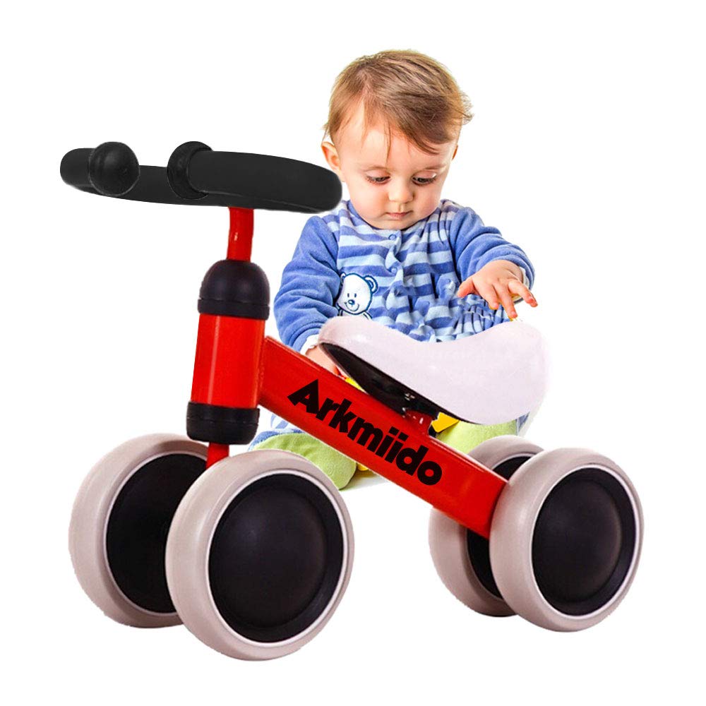 Best Price on Kids Riding Scooters - Arkmiido Baby Loopfiets, Ride On Bikes, Kinderfiets, Sliding Bike 4 Wheel, Trike Toddler Walker Kleur Rood 1-3 Years Old (rood / zwart) (rood) – Ealing