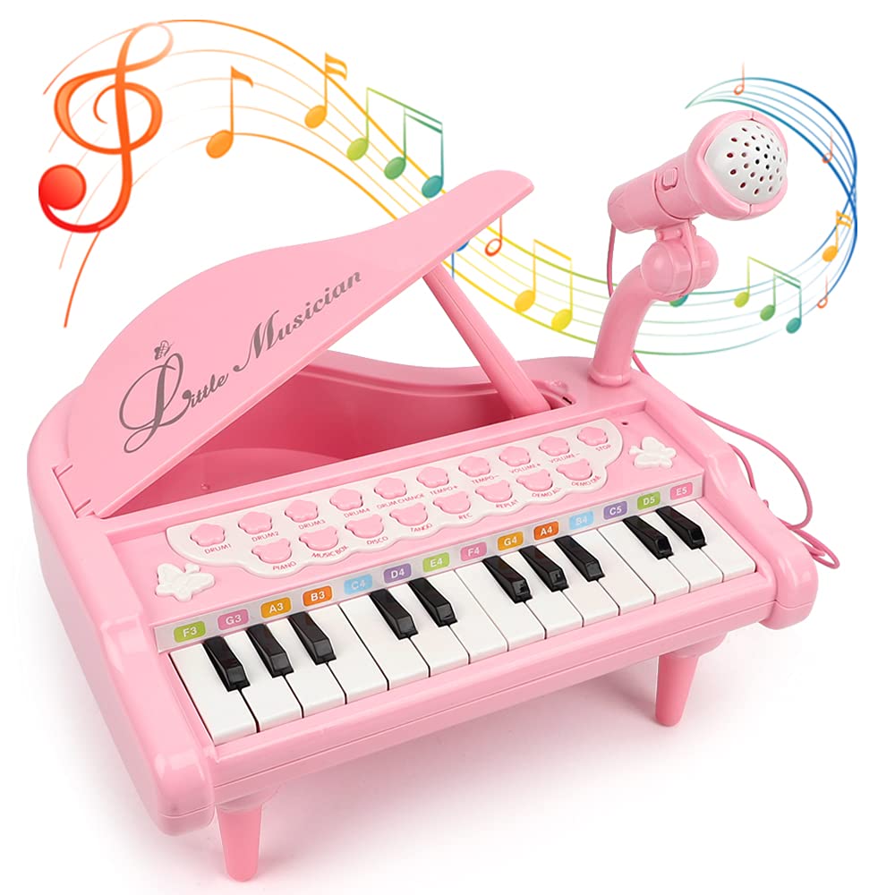 Chinese Professional Personalised Wooden Toys - BeebeeRun Piano Keyboard Toy for Kids,3 4 5 Year Old Girls Birthday Gift ,24 Keys Multifunctional Piano Toy for Toddlers – Ealing