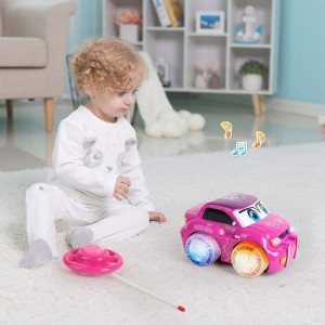 BeebeeRun Pink Remote Control Racing Car Toy for Girls Toddlers Kids Birthday Party Gifts