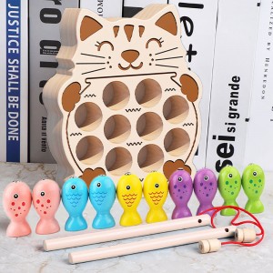 Magnetic kitten fishing toy 2 set 1-3 children 5-6 years old educational early childhood education boys and girls catch insects game MZ0231