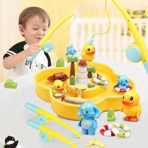 Arkmiido baby toy Sand and Water table bath toys for toddlers and babies water playing beach toy with Rotating propeller magnetic fishing game for kids