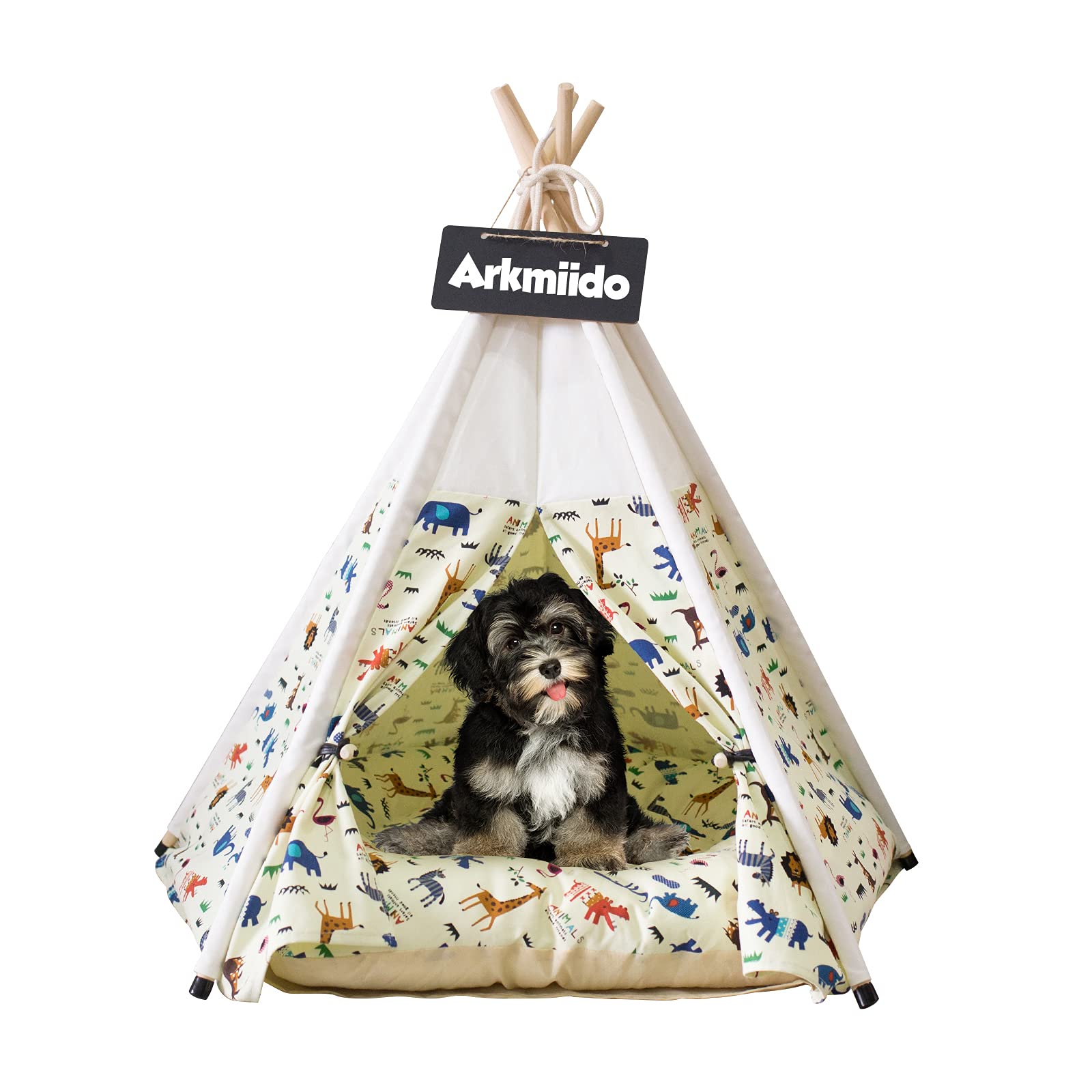 China Supplier Air Slide For Kids - Arkmiido Pet Teepee Dog & Cat Bed with Cushion — Cute Pet Houses with Cushion 24inch Indoor Outdoor – Ealing