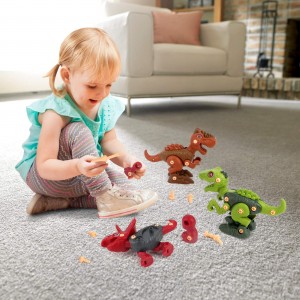 LBLA Take Apart Dinosaur Toys for Kids 3 Pack Dino Set Building Toys for Boys Birthday Gifts for Age 3 4 5 6 7 Year Old Girls
