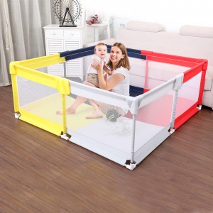 Baby Playpen Extra Large Playground Play Gate for Children Activity Centre for Safety Games for Toddlers Visible Net Non-Slip Function Indoor Outdoor Portable Lightweight