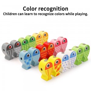 Wooden Beaded educational toys three in one fishing game balance block stacked high children’s barrel MZ0186
