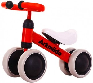 Baby Balance Bike, Ride On Bikes, Children Bicycle, Sliding Bike 4 Wheel, Trike Toddler Walker Color Red 1-3 Years Old (red)