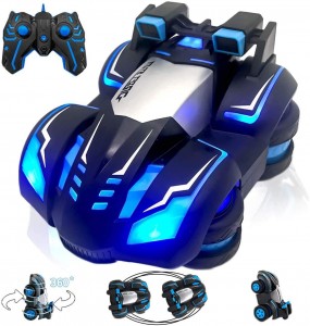 LBLA Remote Control Car for Kids 336-82J, Rc Car Off Road 2.4 GHz 360° Spins & Rollover LED Adjustable Frequency Light, Rc Truck for Boys & Girls (Blue)