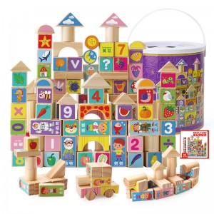 128 pieces of logs colorful learning blocks GG3093