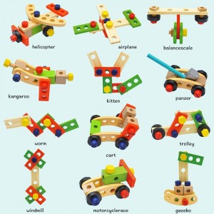 Wooden Tool Toys Pretend Play Toolbox Accessories Set Educational Construction Toys for Kids