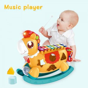 Arkmiido 6 in 1 Xylophone Toy Baby Musical Educational Toys Kids- Montessori Learning Toys for Toddlers-Shape Sorter and Stacking Toys 1-2 Year Old Girl Gifts