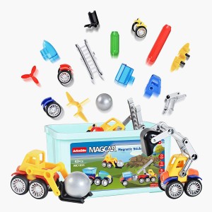Magnetic Toy Cars Set Assembly Car Toys with 42 Set Early Educational & Development Toys for 3 4 5 6 7 Years Old Boys and Girls Gifts (42 PCS)