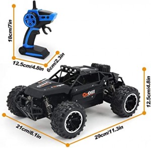 LBLA 2. 4GHz Remote Control Car 1:16 RC Car 4WD Offroad Racing Car 15.5MPH High Speed Radio Controlled Electric Vehicle Rock Crawler Buggy Monster Truck for Kids Adults
