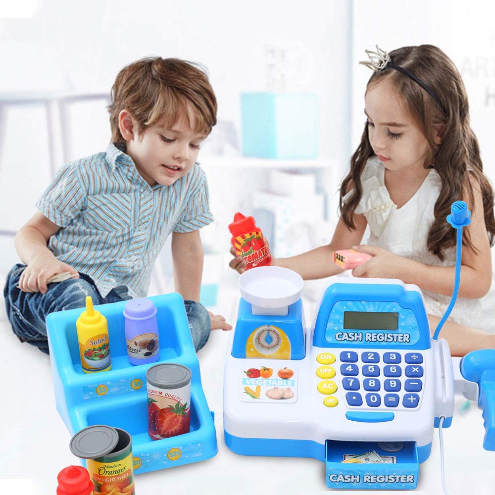 New Fashion Design for Pink Remote Control Car - Arkmiido Toy Cash Register Shopping Pretend Play Money Machine with Scanner, Card Reader and Grocery Play Food Set for Kids Boys Girls Gifts, Inter...