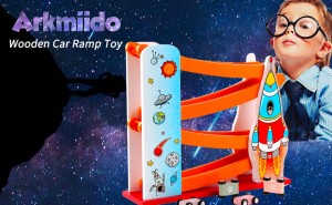 Space gliding rail car toy boy 1-2-3 years old 6 years old children’s puzzle car baby rail car MZ2100