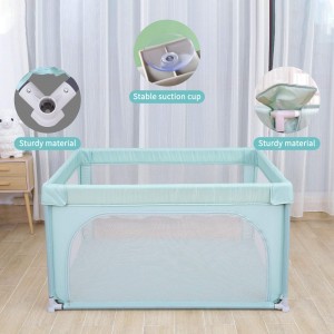 Baby Playpen Portable Kids Safety Play Center Yard Home Indoor & Outdoor Kids Activity Center Fence Anti-Fall Play Pen, Playpens for Infants and Babies (Green)