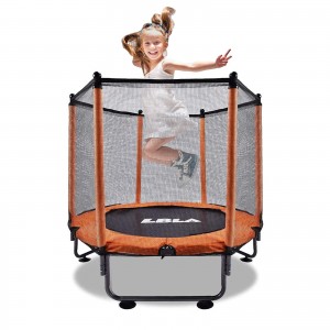 LBLA 48″ Trampoline with Safety Enclosure Net Outdoor Trampolines for Kids, Adults Recreational Trampolines Good Flexibility Mini Jumping Mat Bounce for Children Outdoor and Indoor