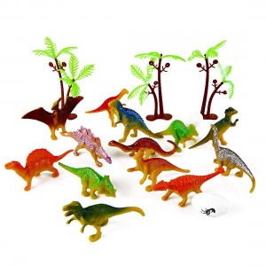 Mini Dinosaur Toy Set, 35 Pieces 3″ Plastic Assorted Dinosaur Figures as Cake Toppers for Birthday Party, Toys for Boys and Girls