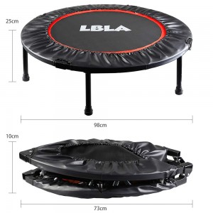 LBLA 38″-40″ Mini Trampoline, Max. Load 300lbs Indoor Exercise Trampoline Workout, Foldable Rebounder Trampoline for Kids Adults