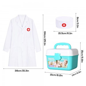 BeebeeRun Doctor Kit for Kids – Pretend Play Dentists and pet Doctors Toy, Medical Toys with Electronic Stethoscope in Carry Case, Role Play Dress Up Costume Doctor Toy for Toddlers Boys Girl
