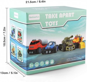 5-in-1 DIY Take Apart City Police Car Toys for 3 4 5 6 7 Year Old Boys Girls, Emergency Rescuing STEM Learning Toys Building Play Set for Kids Children