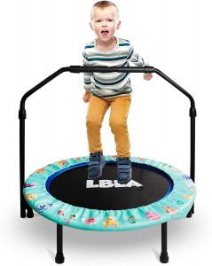 Trending Products Small Trampolines For Exercise - 36-Inch Trampoline for Kids Mini Trampoline with Adjustable Handle and Safety Padded Cover Foldable Toddler Trampoline Indoor & Outdoor Rebou...