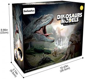 21PCS Dinosaur Toys with 5″-10″ Realistic Dinosaur Figures with Movable Jaws Kids Activity Play Mat to Create a Dino World Include T-Rex,Triceratops,Velociraptor Perfect Dinosaur Gifts for Boys Age 3+