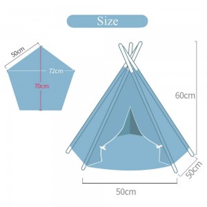 Arkmiido Dog Teepee Bed Cat Tent-Portable Pet Dog Tent Indoor Dog House-Puppy Dog Bed Accessories for Small Dogs- Pet Houses for Puppy or Cat with Thick Cushion and Blackboard
